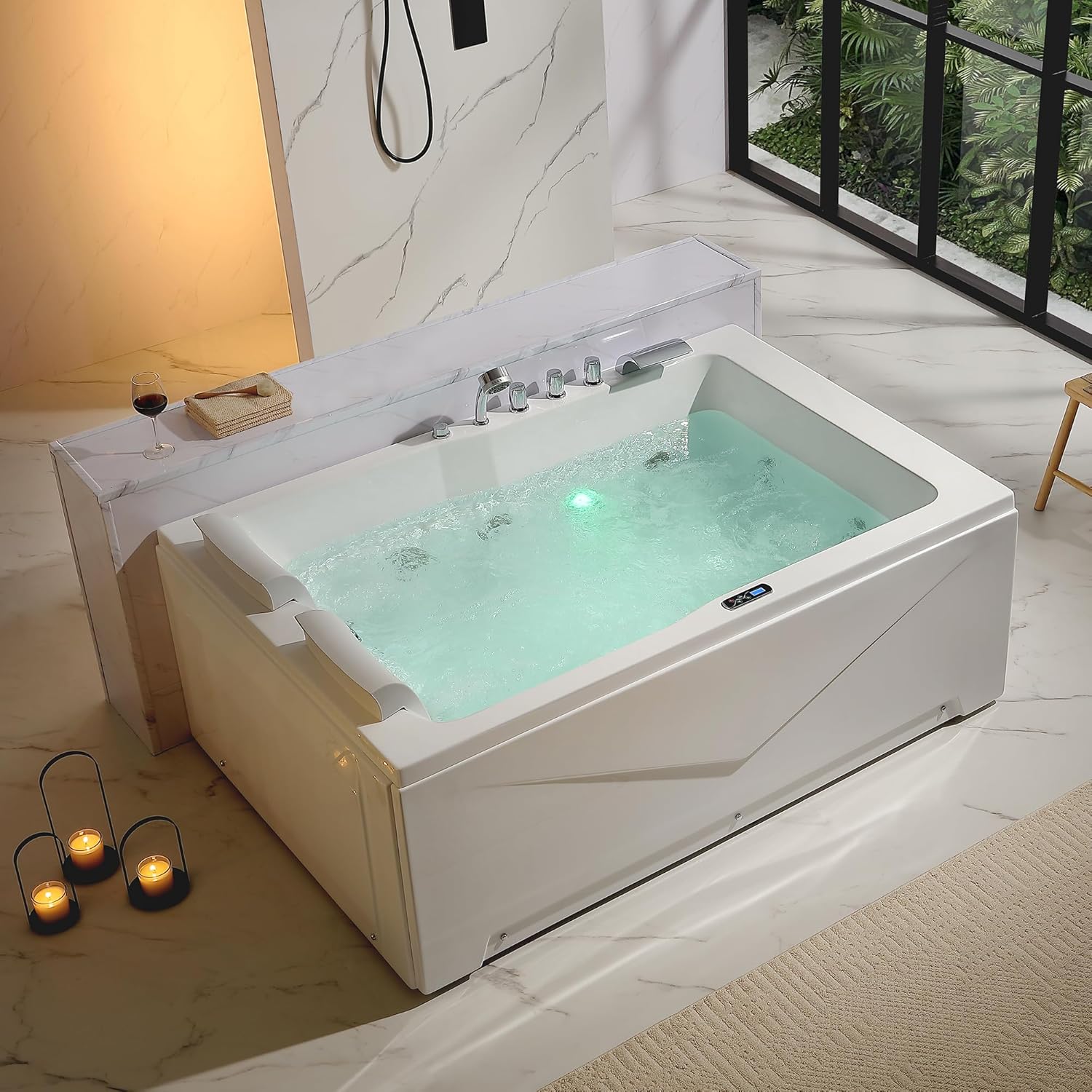 Integrated Water Jacuzzi for Two